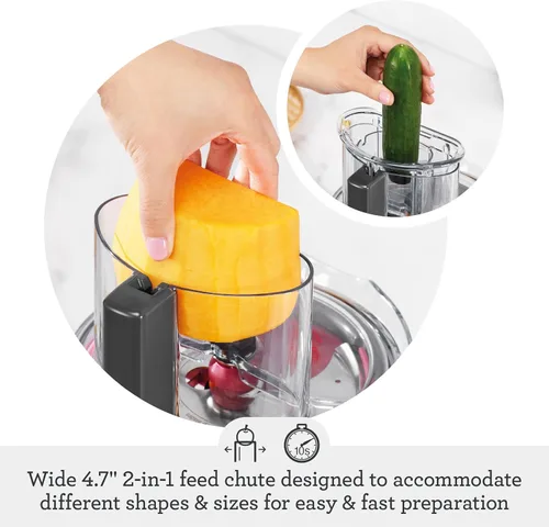 Vista 6 de Breville BFP610 Sous Chef - Procesador de alimentos de 9 tazas, pequeño, acero inoxidable cepillado