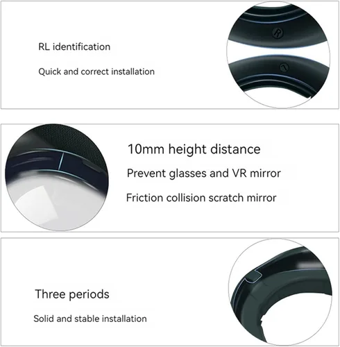Vista 5 de Lens Protector Accessories Glasses Spacer Anti-Scratch Ring Prevent Myopia Glasses from Scratching Compatible with OculusMeta Quest3