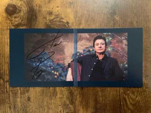 Vista 2 de Steve Perry firmado autógrafo rastros versiones alternativas y bocetos Pantalla de CD enmarcada B - Listo para colgar con autenticación de James