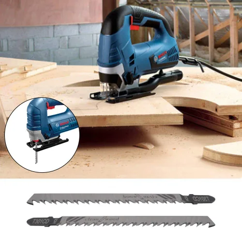 Vista 4 de Hojas de sierra de calar, 5 piezas T301CD T301CD hoja de sierra de calar universal surtido para cortar metal, madera, PVC y más, apto para Bosch