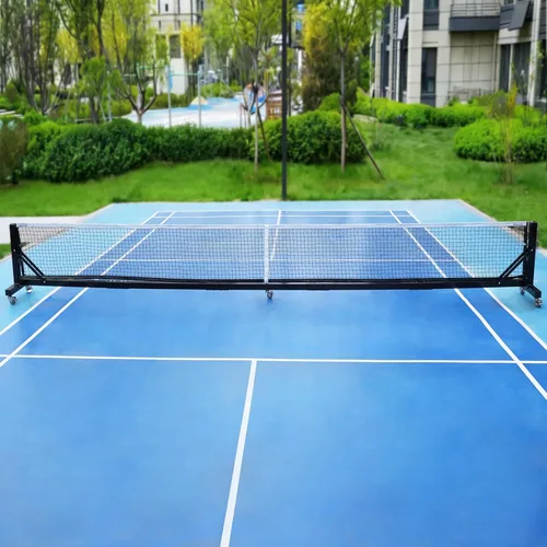 Vista 9 de Postes de pickleball portátiles para práctica, sistema de poste de red de pickleball, postes de pickleball de aleación de aluminio de 22 pies