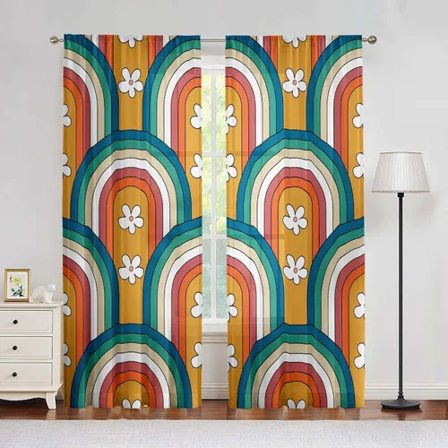 Vista 19 de Cortinas negras y grises para sala de estar, 63 pulgadas de largo, cortinas geométricas modernas, negras, blancas, grises, abstractas, con bolsillo