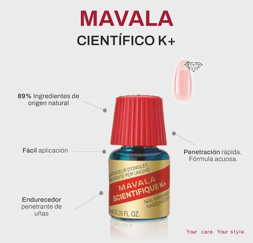Vista 5 de MAVALA Scientifique K+ - Fortalecedor de queratina Protege las uñas Evita que se rompan y se rompan Apoya la queratinización natural