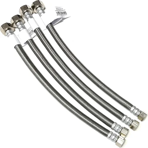 Vista 8 de Línea de conector de suministro de agua para grifo, línea de suministro de grifo, rosca de compresión hembra de 3/8 x rosca de tubo de hierro hembra