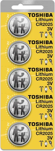 Vista 8 de Toshiba CR2025 - Paquete de ampolla resistente a los niños con celda de moneda de litio de 3 V (2 baterías)