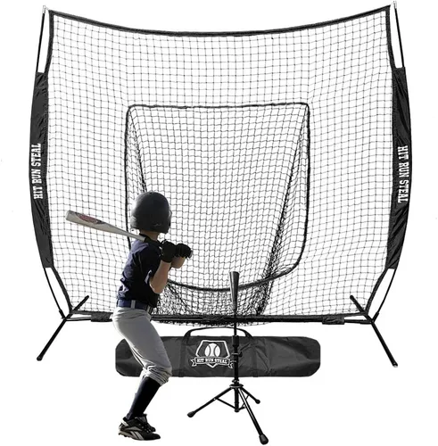 Hit Run Steal Heavy Duty Softball & Baseball Net with Carrying Bag - Perfect Hitting Net for Your Batting and Pitching Practices
