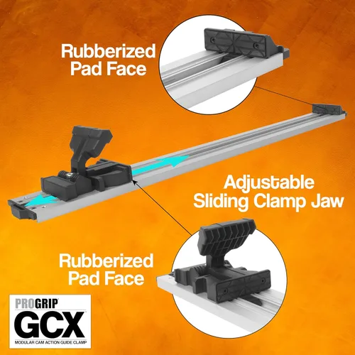 Vista 23 de Abrazadera de borde recto ProGrip ideal para cortar hojas grandes de madera contrachapada y ranuras Dado