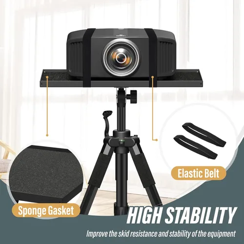 Vista 6 de Soporte para proyector, el último trípode para proyector ajustable de 17.6 a 51.4 pulgadas, soporte de trípode resistente para laptop, soporte