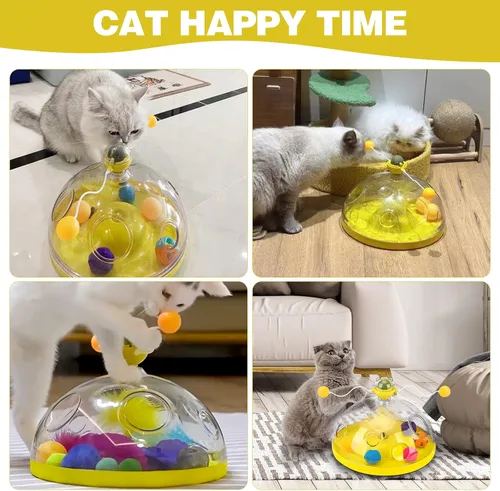 Vista 7 de Juguete para gatos, juguete interactivo para gatos, juguetes para gatos de interior, juguetes de hierba gatera para gatos, bolas de hierba gatera