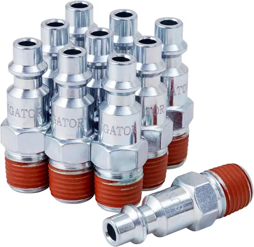 Vista 11 de SUNGATOR Enchufes de aire hembra de 1/4 de pulgada, paquete de 10 accesorios de manguera de aire de hierro industrial NPT con orificio de flujo