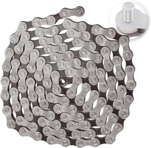 Cadena de bicicleta de 6/7/8 velocidades 1/2" x 3/32" 116 eslabones Cadena BMX Cadena de bicicleta de 7 velocidades Cadena de 8 velocidades Cadena