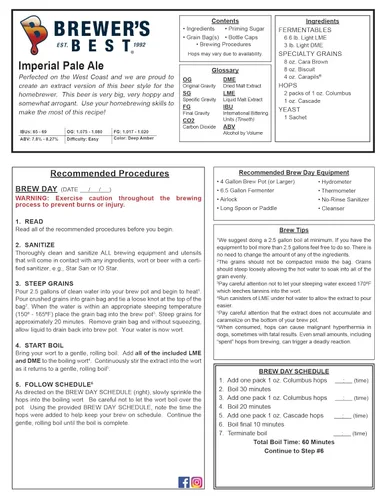 Vista 5 de Brewers Best Imperial Pale Ale - Kit de ingredientes de cerveza