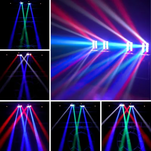 Vista 4 de 4 unidades de U`King DJ Luz de Araña Cabeza Móvil 8x10W LED Activada por Sonido y Control DMX-512