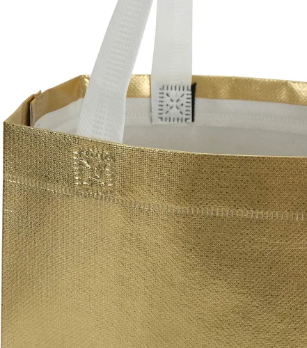 Vista 3 de Tosnail 40 Pack 10 x 8 Inch Reusable Present Gift Bag, Medium Grocery Bags, Shopping Tote Bag for Weddings, Birthday, Party