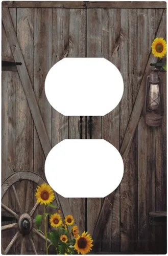 Vista 18 de Cubiertas de Placa de Pared Dúplex Individual Bosque Otoñal Hojas de Arce, Cubierta de Interruptor de Luz 1 Gang, Placa de Salida Decorativa