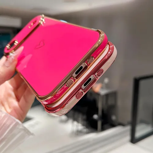 Vista 9 de ZTOFERA Funda diseñada para iPhone Air de 6.5 pulgadas, bonito borde chapado con patrón de corazones de amor con protección para lente de cámara