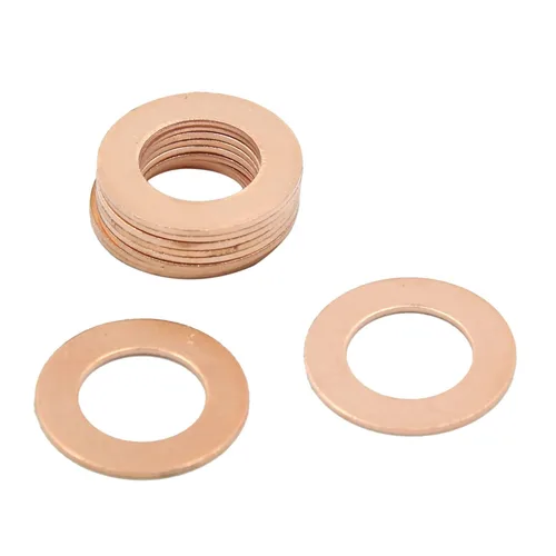 Vista 25 de X AUTOHAUX Anillo de junta de sellado de arandela plana de cobre M8 x 0.709 in x 0.039 in para tuerca de tornillo