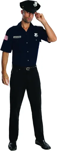 Vista 2 de Rubie's Costume Heroes And Hombres Police Uniform Shirt And Hat Costume