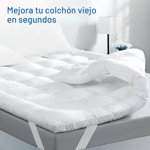 Vista 7 de Niagara Cubrecolchón Individual - Cubrecolchón Pillow Top Transpirable Refrescante para Alivio del Dolor de Espalda - Cubrecolchón de Ajuste