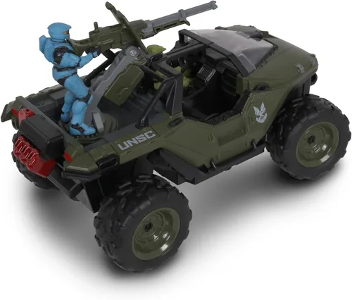 Vista 4 de NKOK Halo Infinite RC: Battle Hog UNSC Warthog - W/Master Chief & Spartan, control de radio de 2.4 GHz con vehículo Turbo Boost