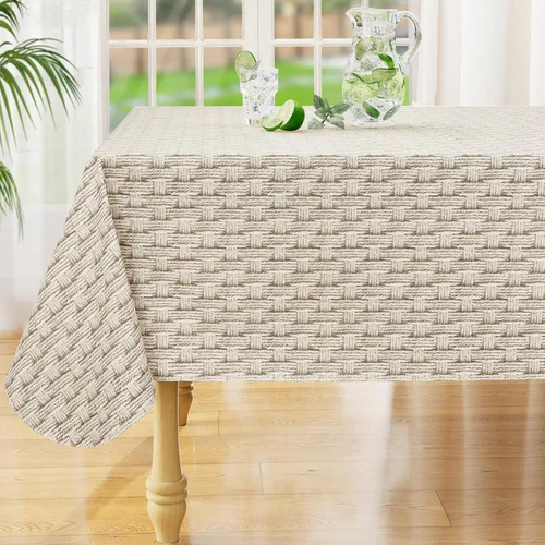 Vista 11 de misaya Mantel rectangular de vinilo impermeable, mantel lavable con reverso de franela, mantel de plástico para cena, picnic, interior y exterior