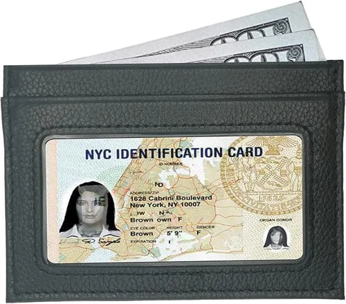 Vista 3 de Slim Minimalist Leather Wallet, Front Pocket Wallets,RFID Blocking,Credit Card Holder for Men&Women