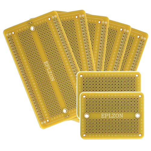 Vista 7 de Tablero de pan soldable PCB Placa de circuito impreso chapada en oro para proyectos electrónicos de bricolaje Aplicable a proyectos de soldadura