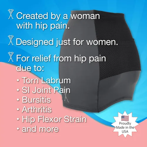 Vista 4 de Alki Active® Banda de compresión para aliviar el dolor de cadera para mujeres, para nervio ciático, tensión flexora de cadera, desgarramiento
