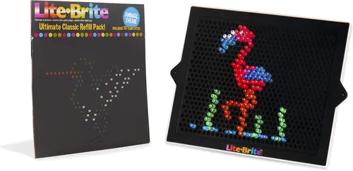 Vista 4 de Lite Brite Paquete de recarga clásico definitivo, tema animal, 10 plantillas reutilizables, exclusivo de Amazon