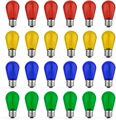 Vista 8 de GvvooHome Bombillas LED S14 de repuesto para guirnalda de luces de patio, bombillas colgantes inastillables e impermeables para guirnaldas de luces