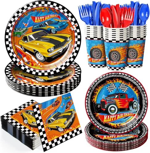 Vista 10 de 192 piezas de decoración de fiesta de cumpleaños para casa de muñecas, platos, servilletas, suministros de fiesta de casa de muñecas, vasos de papel