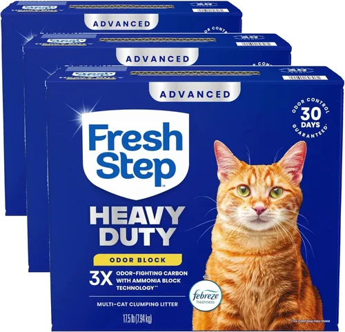 Vista 14 de Fresh Step Arena aglutinante para gatos, avanzada y resistente, control de olores de 30 días de larga duración con carbono que elimina olores, 17.5