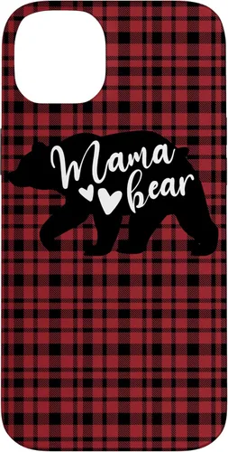 Vista 15 de Mama Bear Buffalo Black and Red Plaid Family Women Mom Gifts Case for iPhone 17