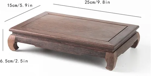 Vista 2 de Estante de madera para plantas, base de jarrón de madera, soporte para plantas de interior y exterior, soporte de flores para decoración del hogar