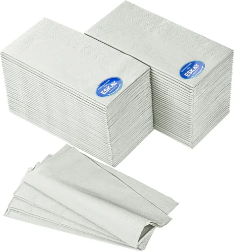Vista 121 de Servilletas negras para bebidas, servilletas de papel desechables de 3 capas para bar, cóctel, bodas, cumpleaños, fabricadas en la UE, (20 unidades)