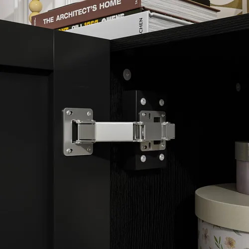 Vista 5 de Hitow Aparador de buffet con almacenamiento, armario de cocina de 55.1 pulgadas de ancho con 4 puertas, moderna consola de mesa de buffet Credenza