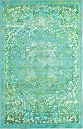 Vista 90 de Rugs.com Francesca Collection - Alfombra lavable de tejido plano, 2 x 3 pies, color blanco sal marina, perfecta para entradas, cocinas, rincones