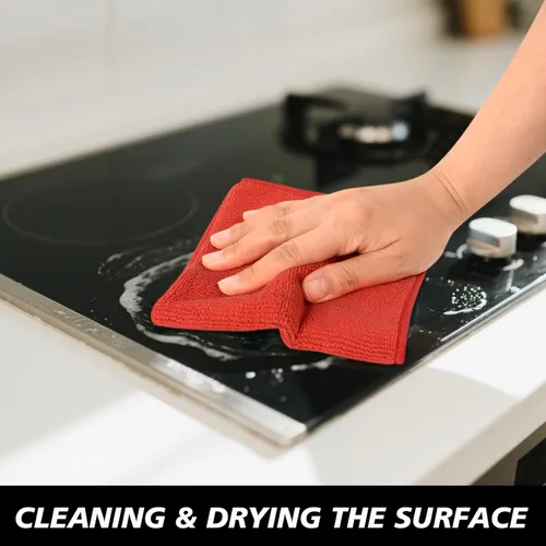 Vista 6 de SINLAND Trapo de microfibra absorbente de limpieza para cocina, paño de secado rápido, sin rayas, trapos de vidrio, 12 x 12 pulgadas, paquete de 12