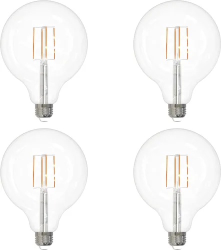Vista 10 de Sunlite 81124 Bombilla LED G25 Edison Globo, 8.5 vatios (100 W = ), base E26 media, 800 lúmenes, regulable, vidrio transparente, filamento largo