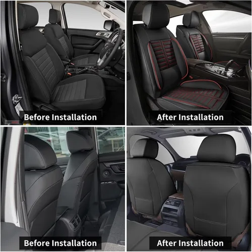Vista 92 de Fundas de asiento para Toyota 4runner 2003-2025, fundas de asiento de automóvil de cuero impermeables, resistentes a los arañazos, fáciles