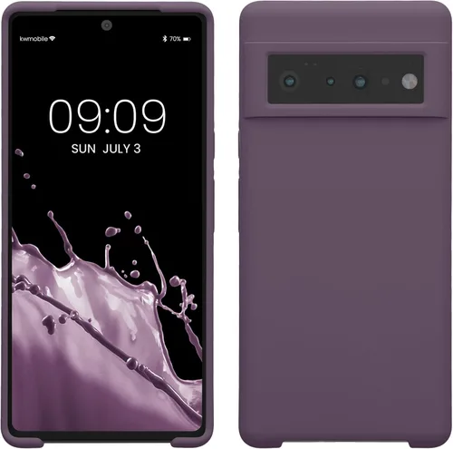 Vista 570 de kwmobile Funda Compatible con Google Pixel 6 Pro - Funda de teléfono de silicona TPU con acabado suave - Azul Arrecife