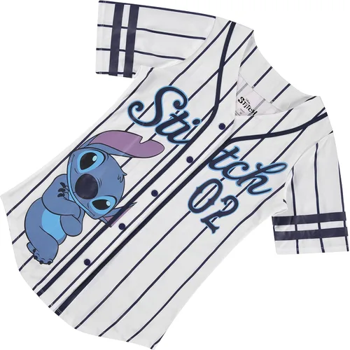 Vista 6 de Disney Ladies Lilo and Stitch Shirt - Ladies Classic Lilo and Stitch Baseball Jersey Lilo and Stitch Mesh Jersey