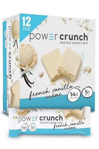 Vista 18 de Barritas de gofre de proteína Power Crunch, snacks altos en proteínas con delicioso sabor, rollo de canela, 1.4 onzas (12 unidades)