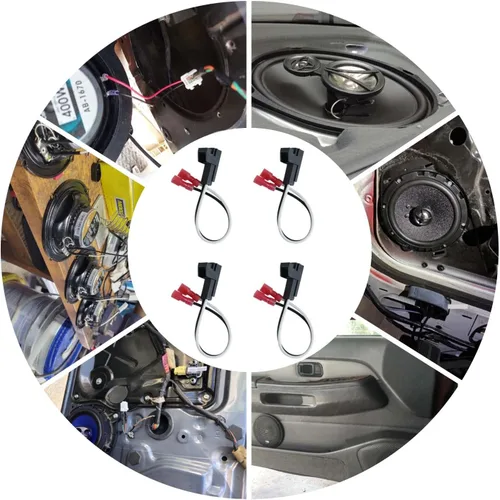 Vista 3 de Paquete de 4 arneses de altavoz de repuesto para GM Motors Buick Cadillac Chevy Oldsmobile Adaptador de arnés de cableado de altavoz de puerta