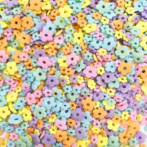 Vista 13 de Chispas comestibles rosas de verano, chispas para helado, chispas de dulce para hornear, decoraciones comestibles para pasteles, adornos