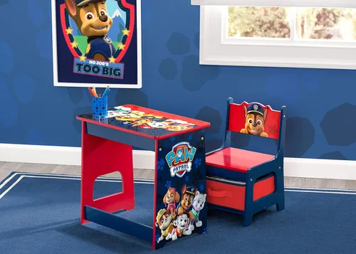 Vista 9 de Nick Jr. PAW Patrol - Juego de escritorio y silla de madera para niños Delta Children