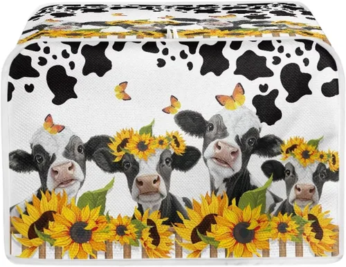 Vista 36 de Cubierta para tostadora con diseño de bandera americana y pájaros florales, protector de tostadora compatible con 2 rebanadas, cubierta protectora