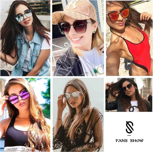 Vista 2 de SOJOS Cateye Sunglasses for Women Fashion Mirrored Lens Metal Frame SJ1086