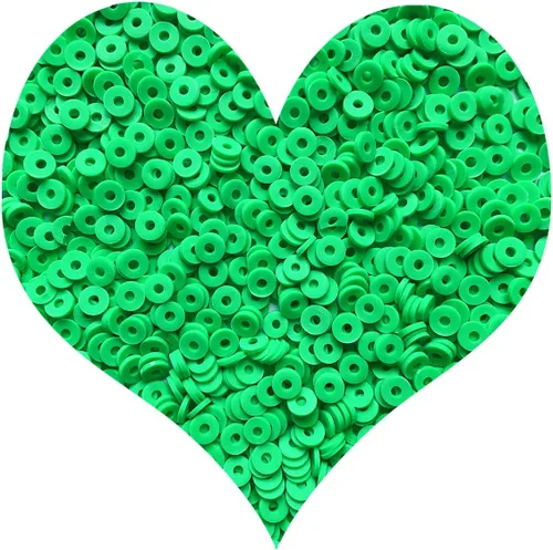 Vista 22 de 3000 cuentas de arcilla planas redondas de polímero de vinilo Heishi cuentas planas redondas de polímero cuentas planas de arcilla para hacer joyas