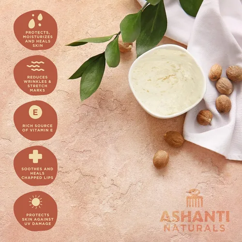 Vista 3 de Ashanti Naturals Mantequilla de karité batida perfumada Mantequilla corporal africana para hombres con aceite de coco y almendra